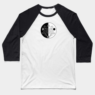 Double Dragon Yin Yang Baseball T-Shirt